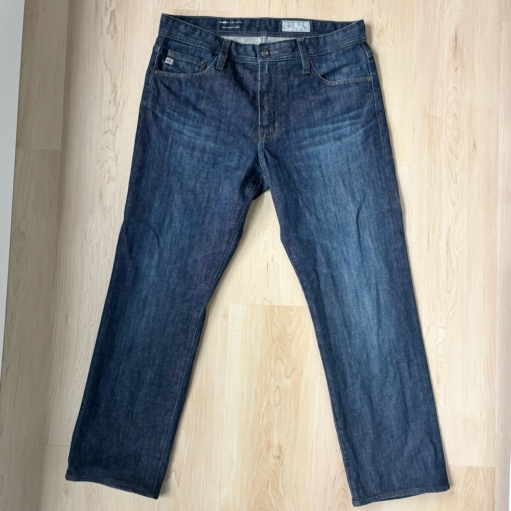 Men’s AG Everett Slim Straight, Dark Wash Denim